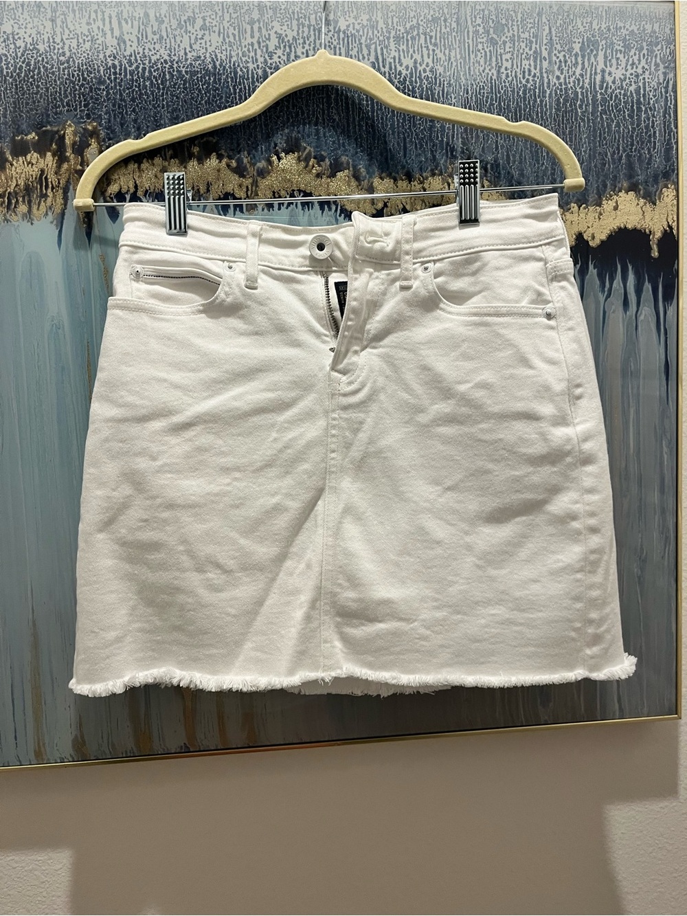 Vineyard Vines White Denim Mini Skirt